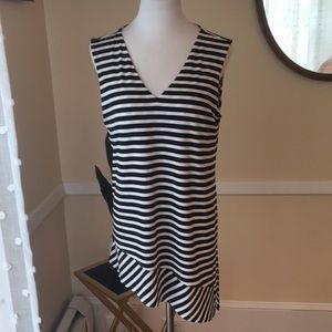 Calvin Klein Asymmetrical Poly Spandex Top L, EUC